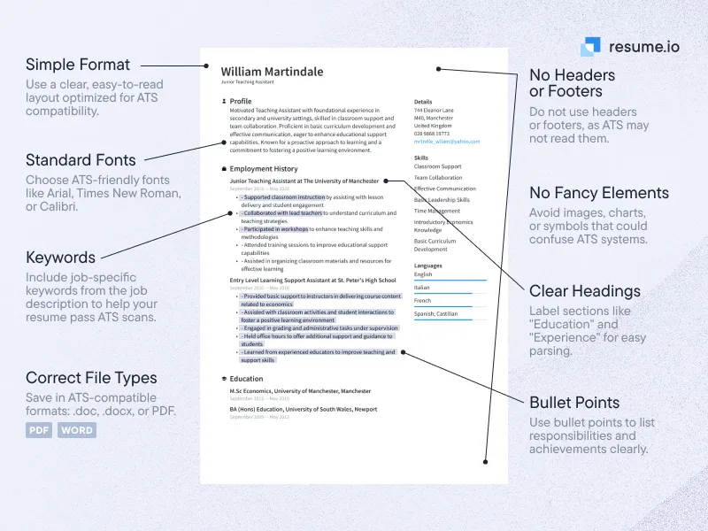 ATS-Friendly Resume Layout: Fonts, Sections, and File Types