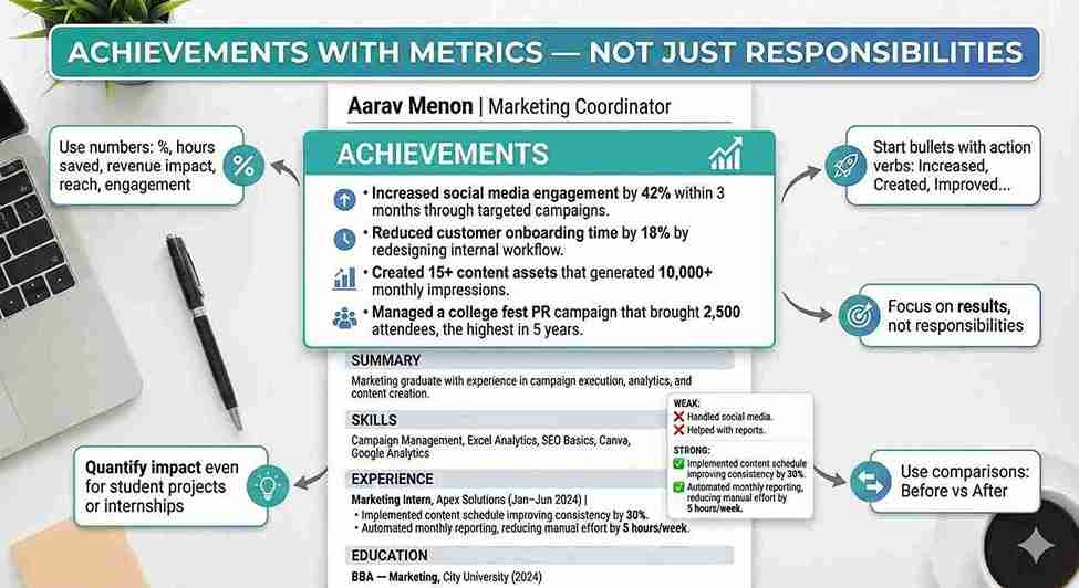 How to Write Achievements in Your Resume (With Metrics)
