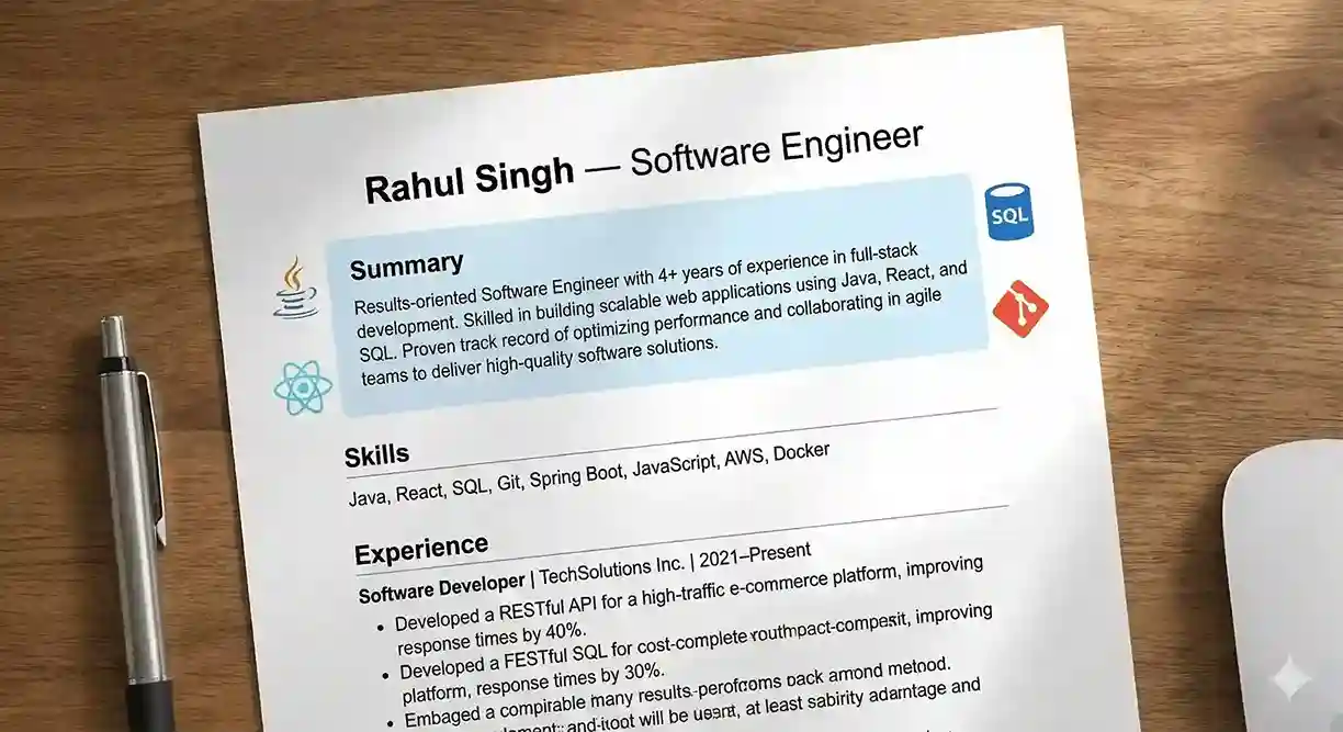 Resume Summary Examples for IT Professionals